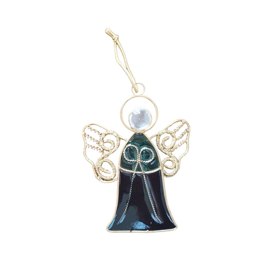 Vintage Angel - Stained Glass Style Ornament 4" Christmas Adult's Suncatcher
